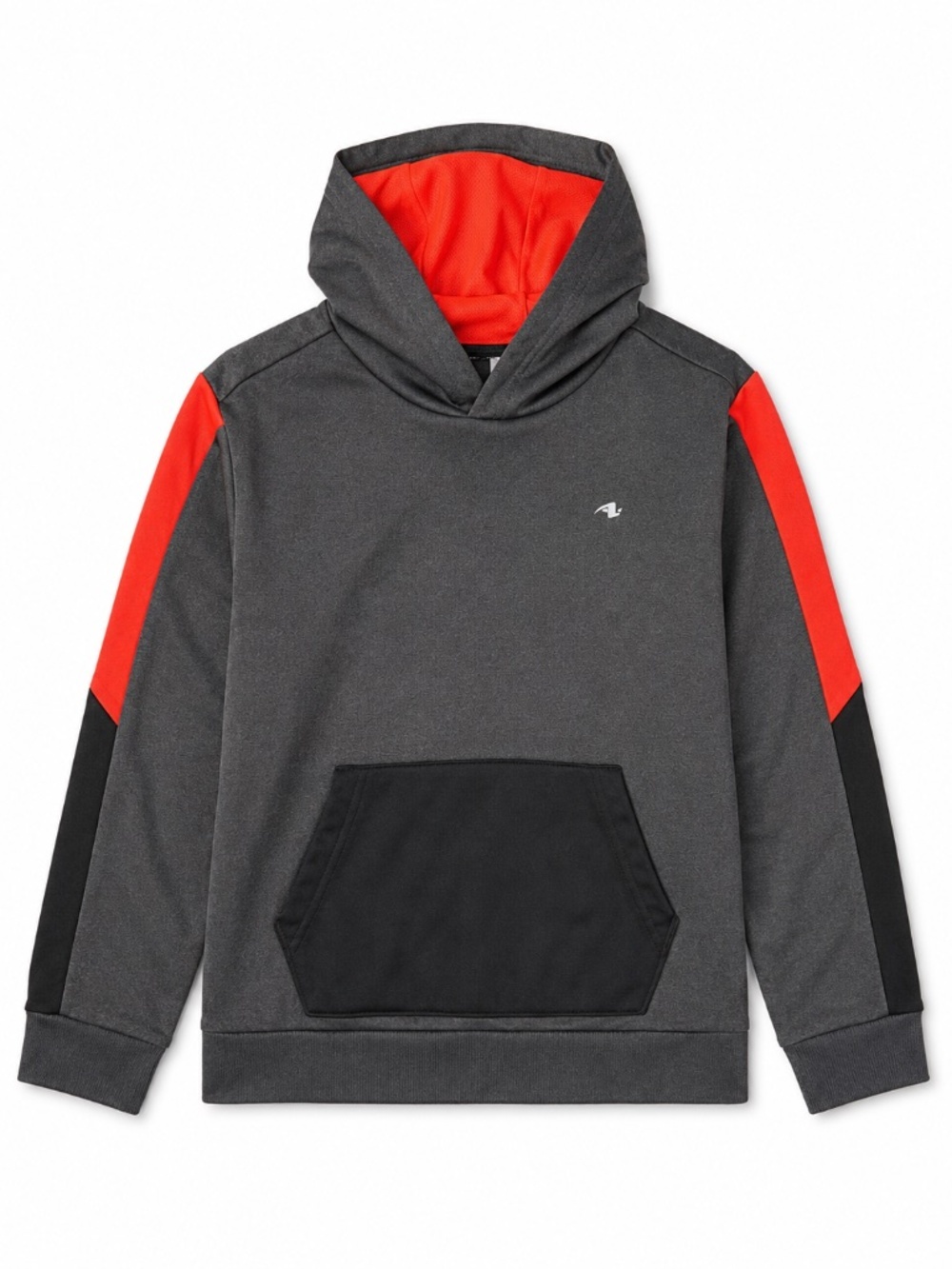 Charcoal Grey & Tomato Athletic Pullover Hoodie